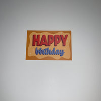 Birthday Typography Postcard